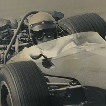 Vintage Racing Photo Photograph Jack Brabham in Car Bernard Cahier 