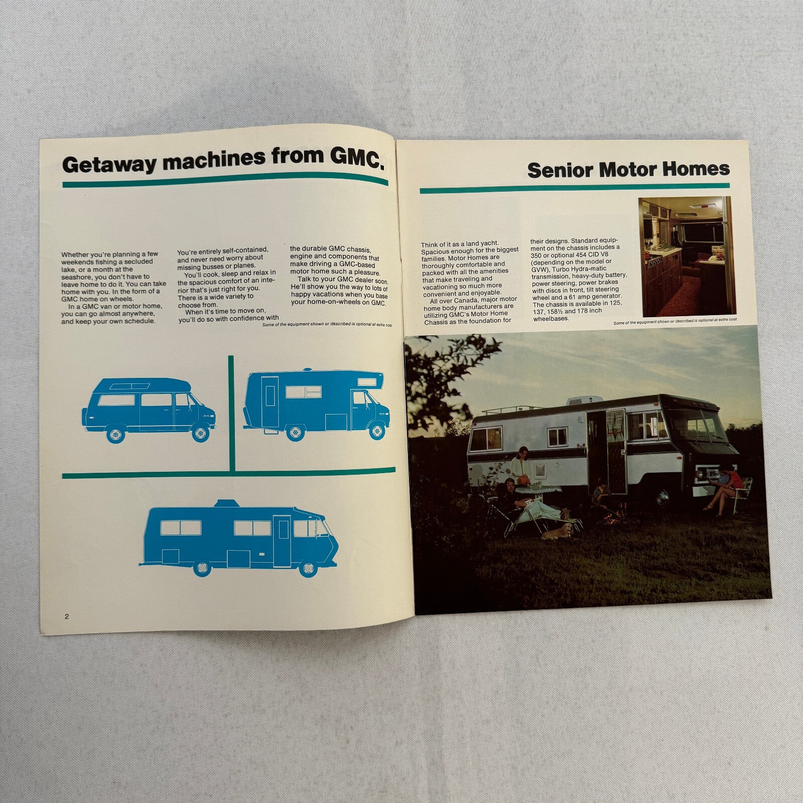 1975 GMC Recreational Vehicles Sales Brochure Catalog Pickup Suburban Jimmy RV