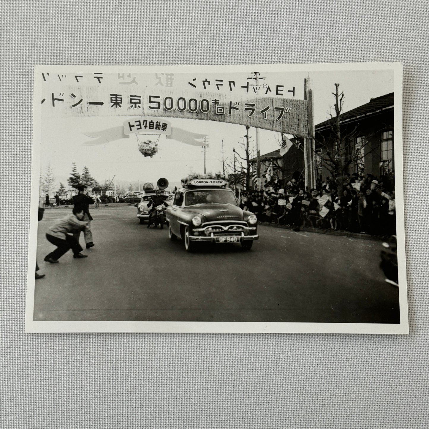 Vintage Toyota Toyopet London to Tokyo Rally Factory Photo Photograph