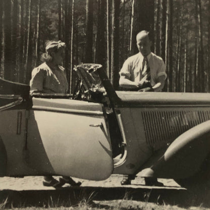 Vintage Photo Photograph Snapshot People with Car Automobile  + AL22SM2