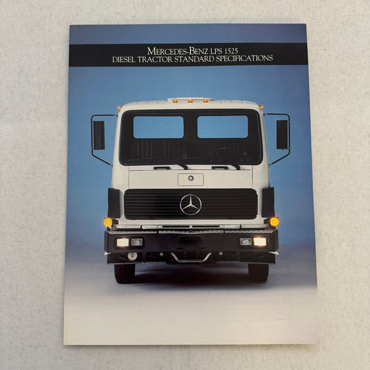 Mercedes Benz Truck Sales Brochure Catalog LPS 1525 Diesel Tractor 1985