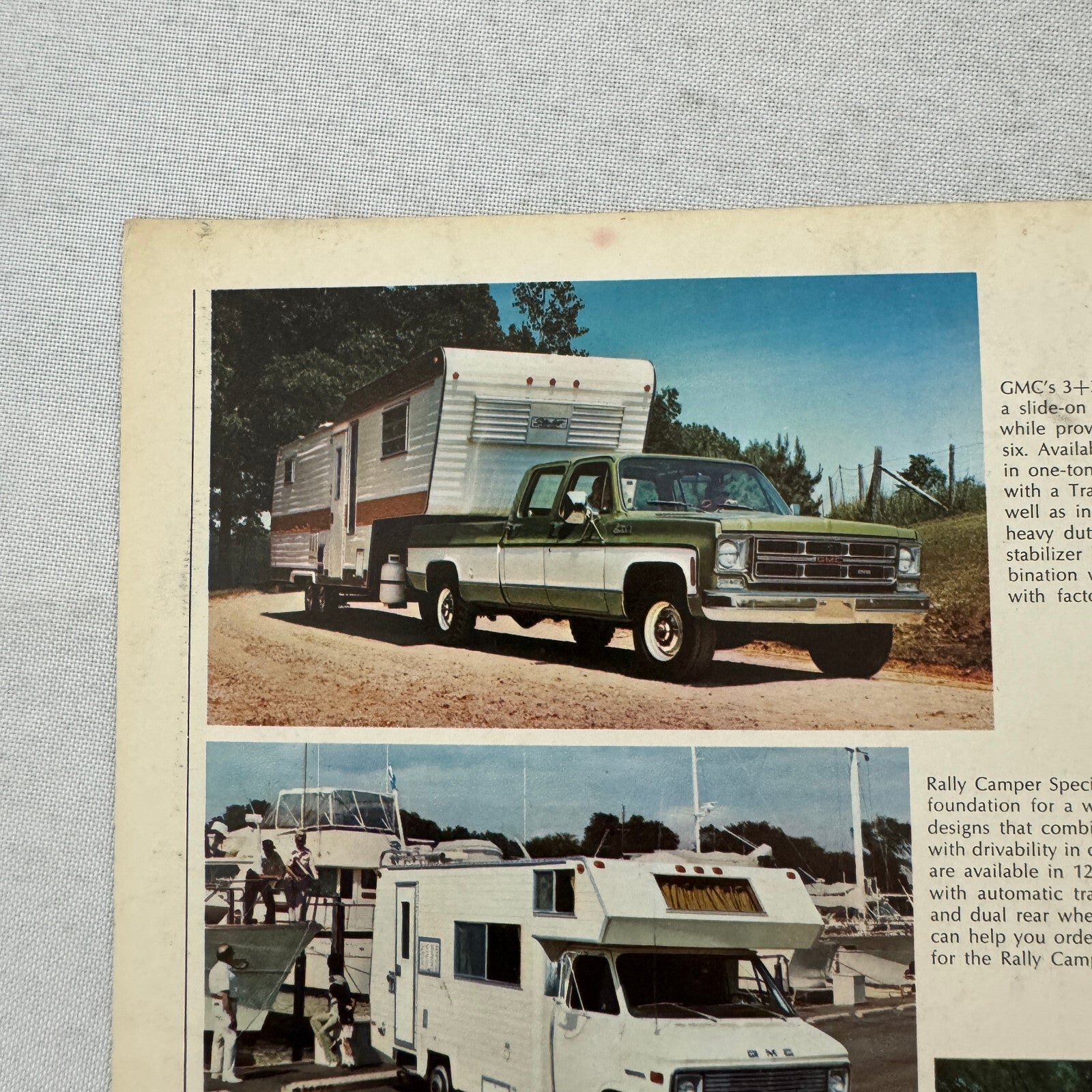 GMC Recreational Vehicles Sales Brochure Catalog Pickup Suburban Jimmy Vandura