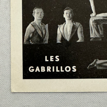 Vintage Circus Postcard Les Gabrillos Acrobat Balancing Act