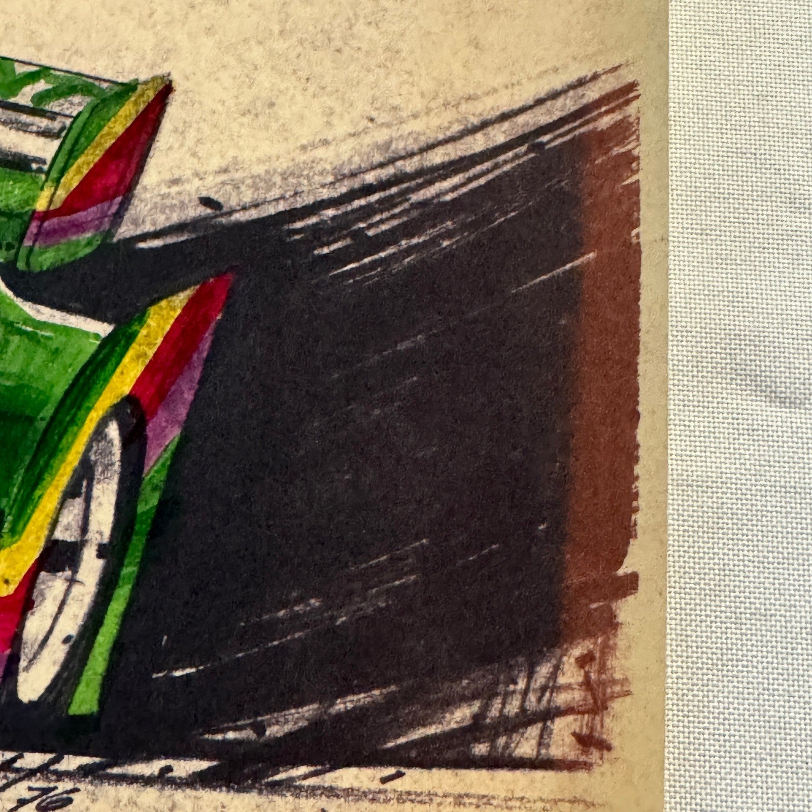Porsche 935 Kremer Racing Design Sketch Drawing Art NOTTRODT Vintage 1976