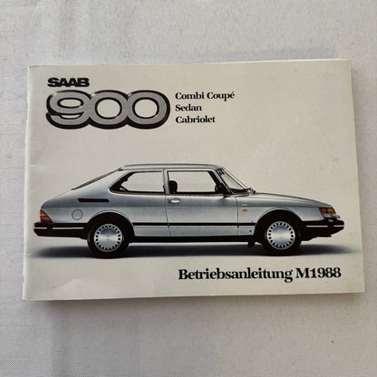 1988 Saab 900 Owners Manual Instruction Guide Book Combi Cabriolet GERMAN TEXT