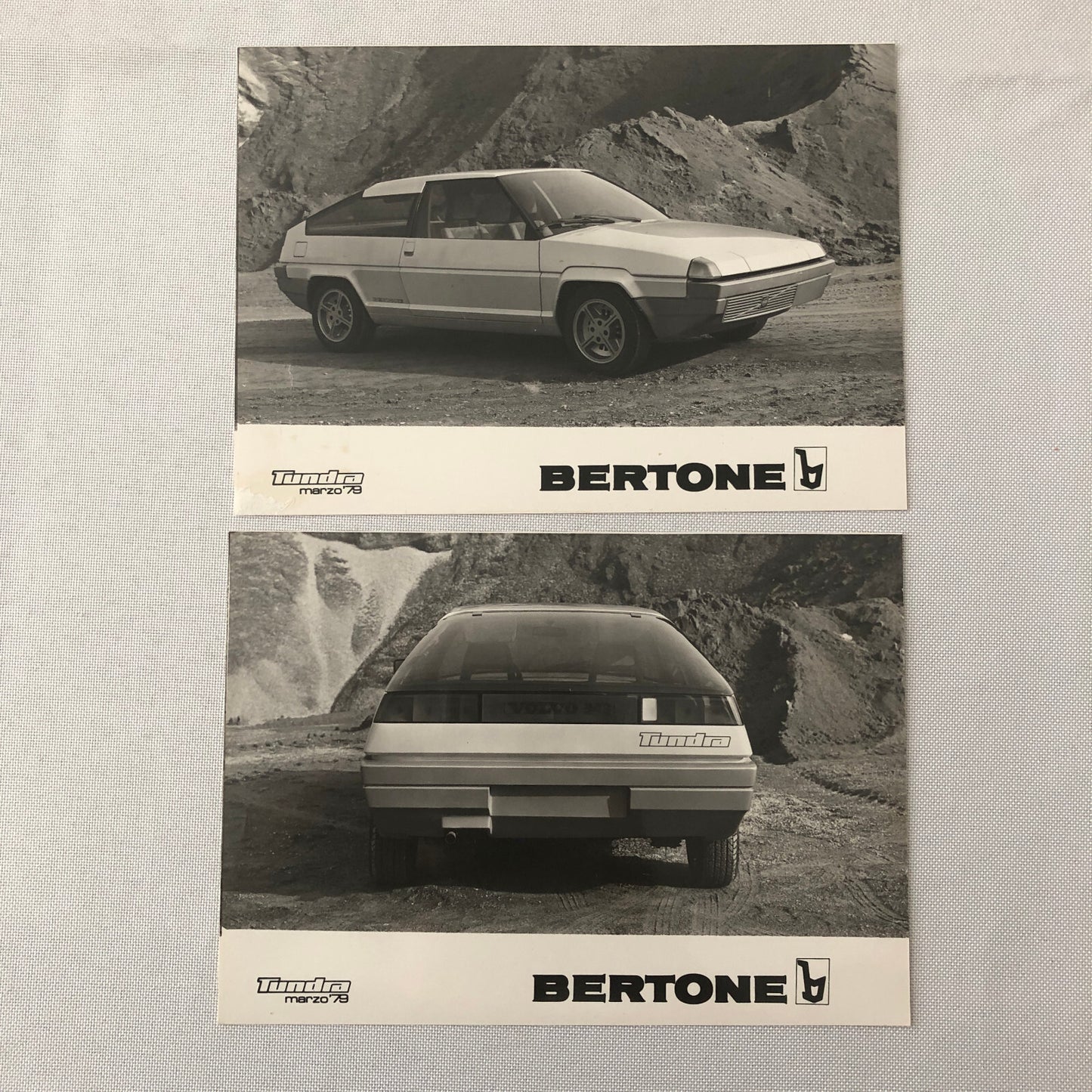 1979 Bertone Tundra Volvo 343 Concept Car Prototype Press Kit Photos