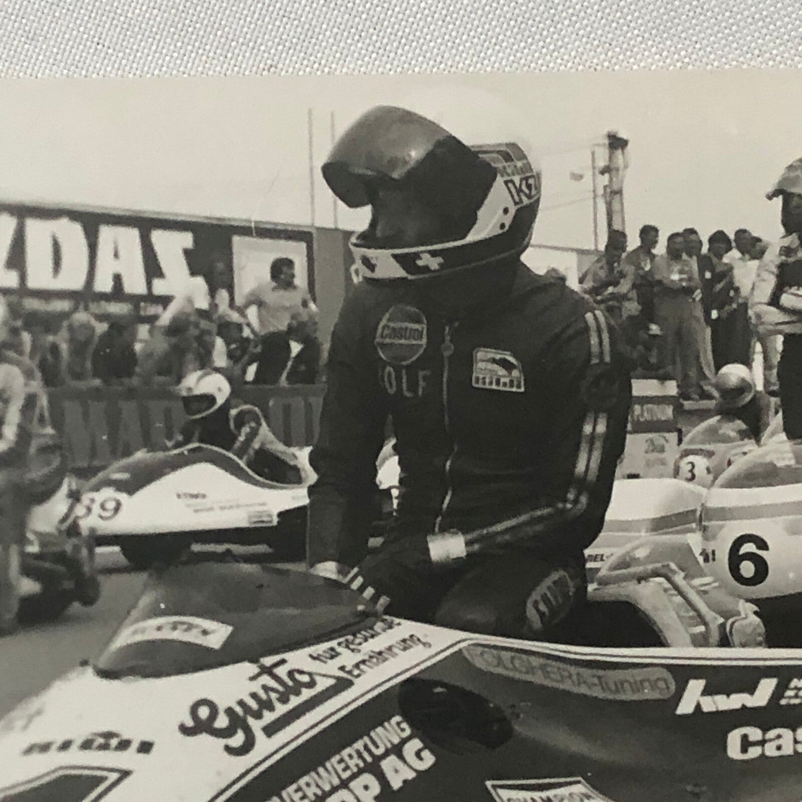 Vintage Motorcycle Racing Photo Photograph Print Germany Sidecar Side Car