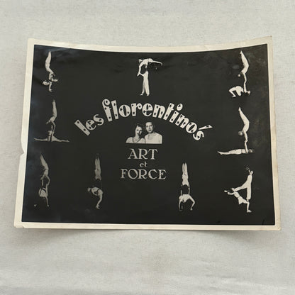 Vintage Circus Acrobat Act Balancing Photo Photograph Les Florentinos