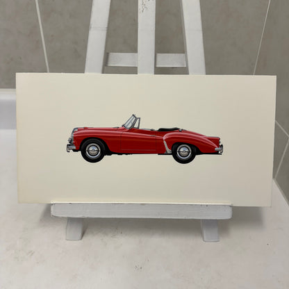 1956 Daimler Conquest Drophead Automobile Illustration Art Drawing Hand Drawn