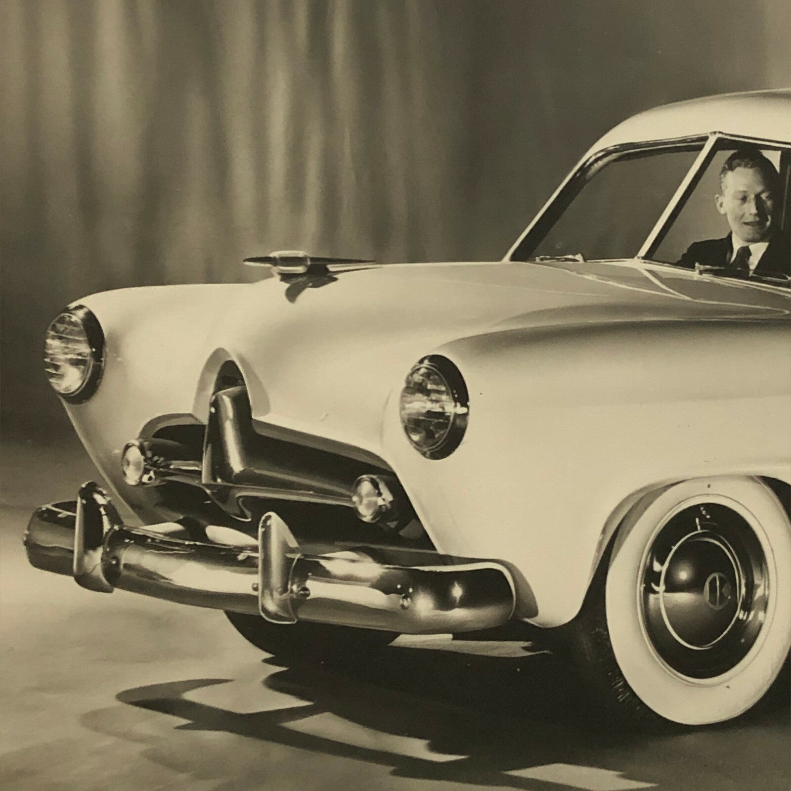 Vintage Kaiser Frazer Car Factory Press Photo Photograph Print 