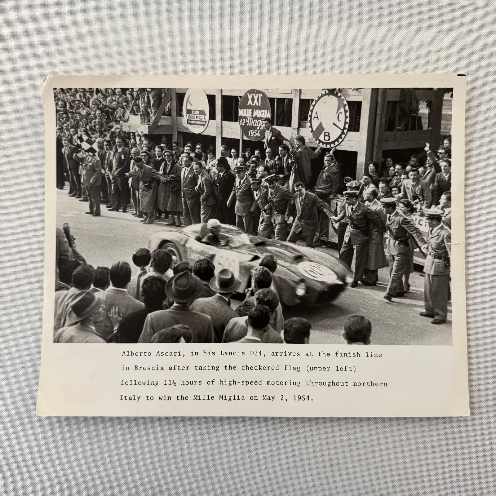 Mille Miglia 1954 Alberto Ascari Lancia D24 Racing Car Photo Photograph
