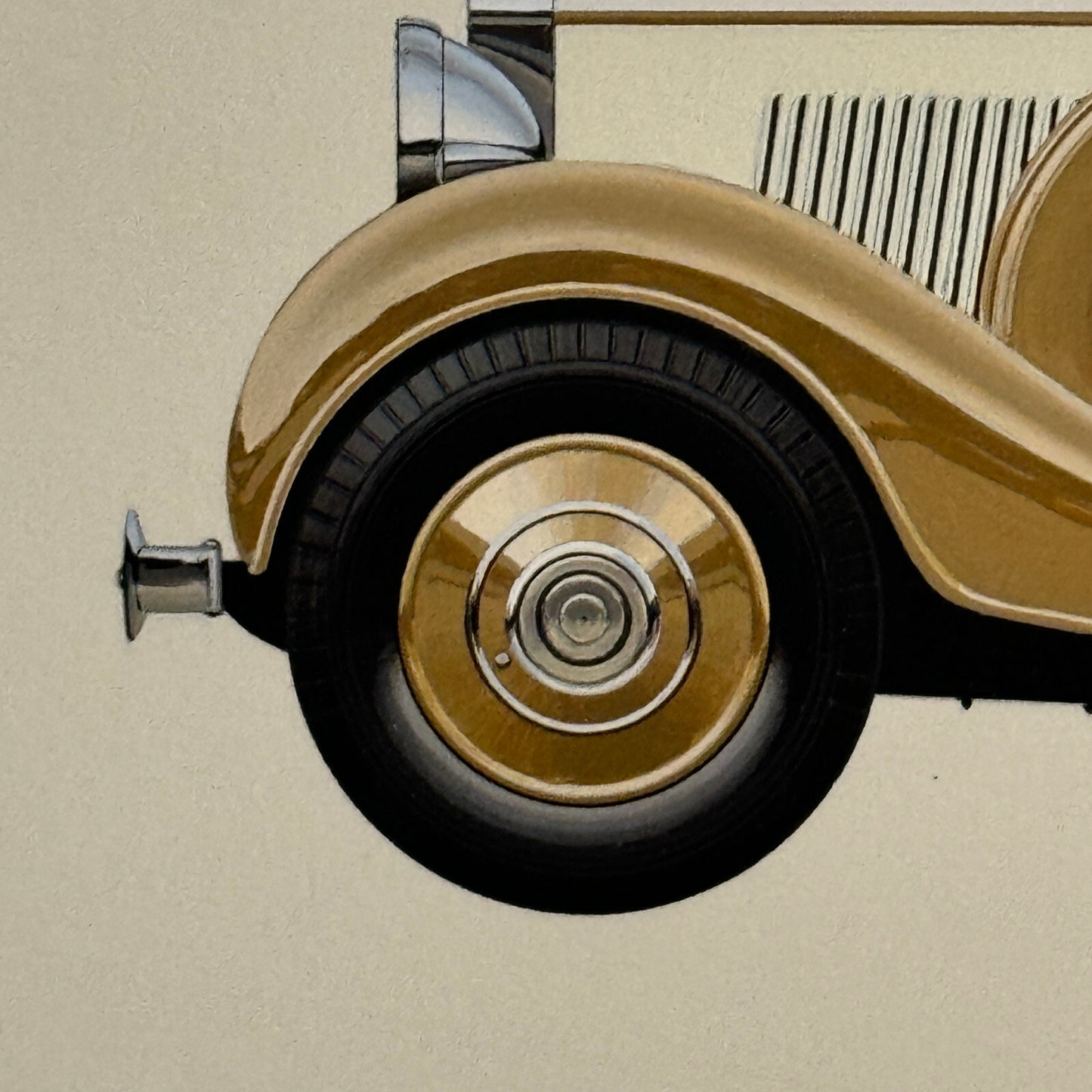 1938 Rolls Royce Phantom III Thrupp & Maberly Illustration Hand Drawn Art