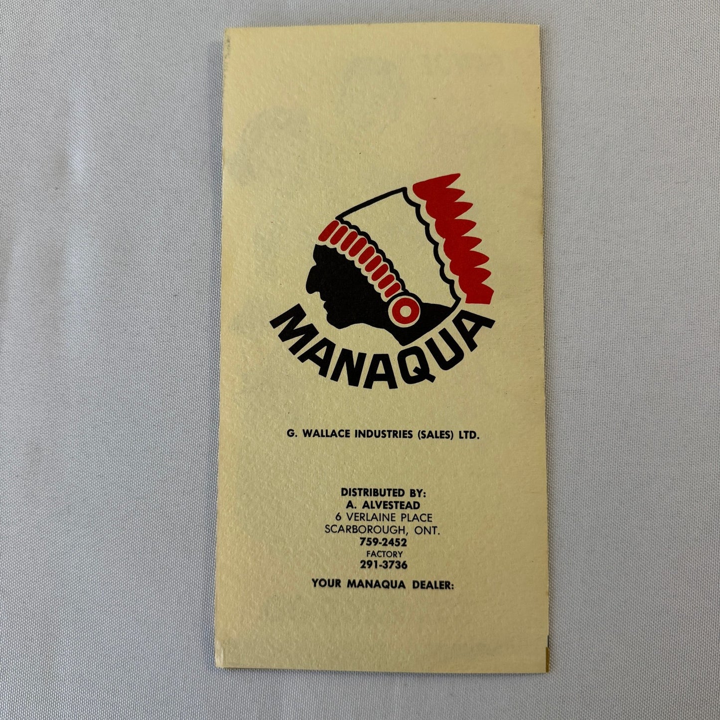 Vintage Manaqua Canoe Boat Advertising Brochure Catalog