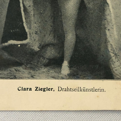 Circus Performer Dancer Act Woman in Costume Postcard Post Card Clara Ziegler