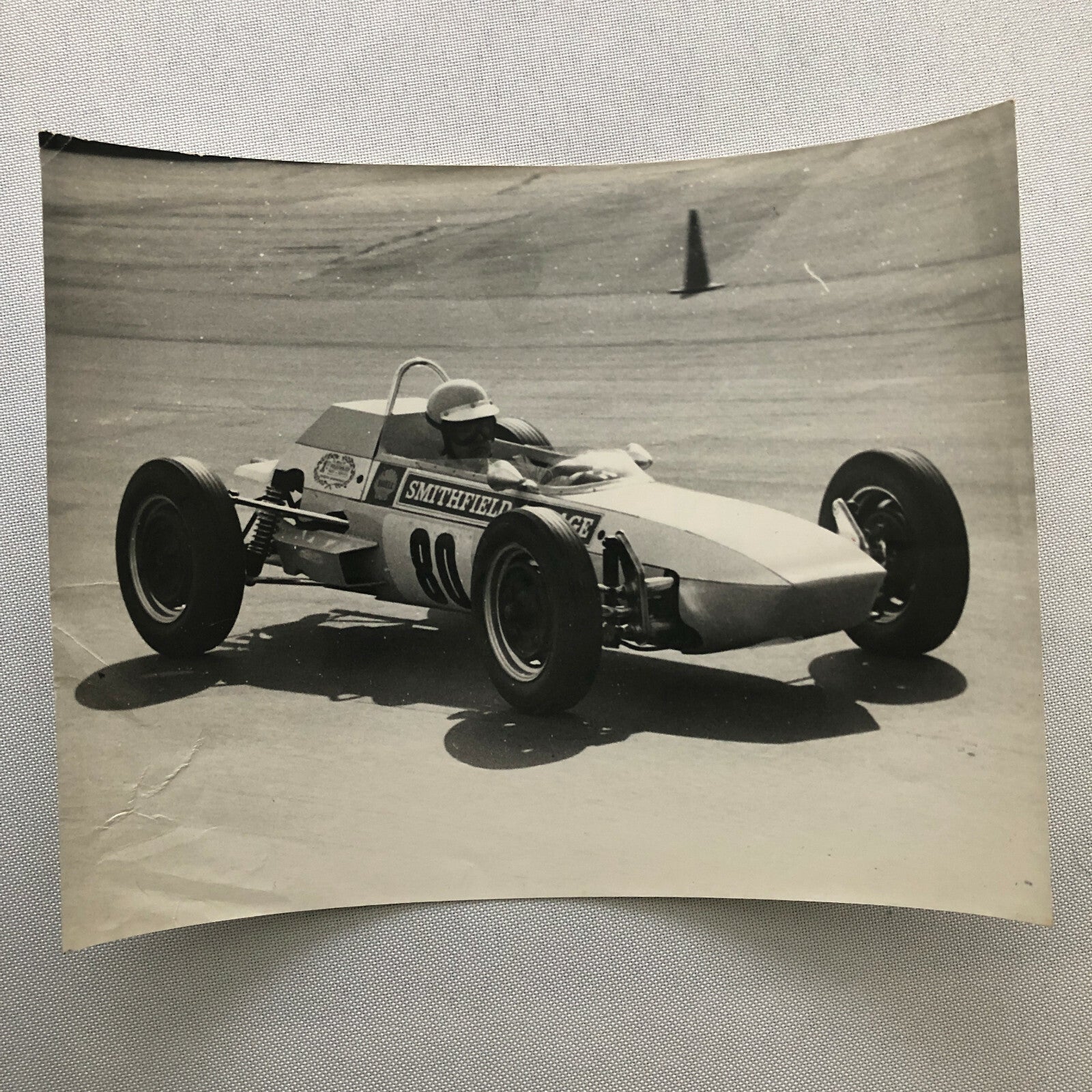 Vintage Racing Car Driver Photo Photograph Print 