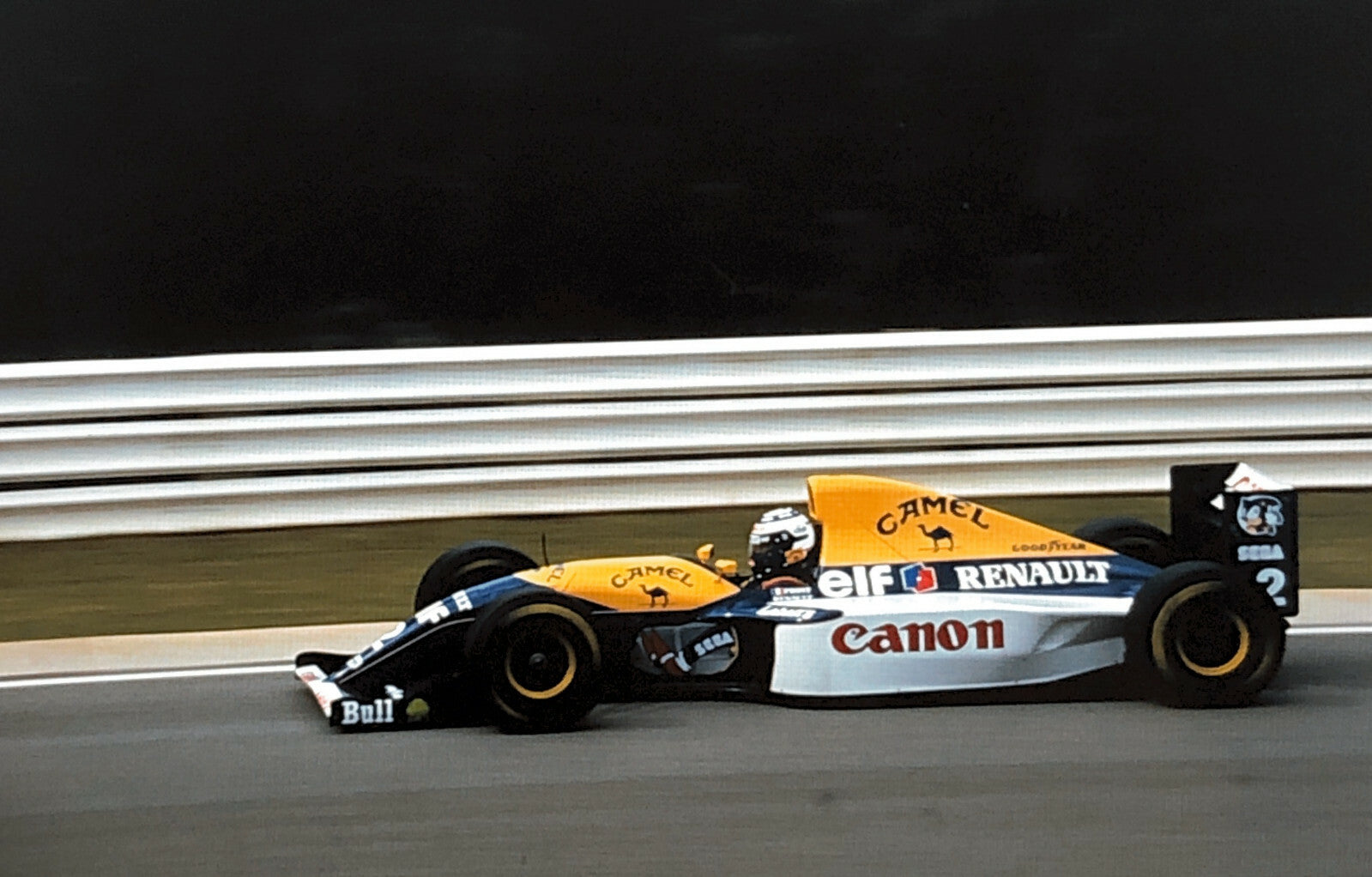 Vintage Formula One F1 Racing 35mm Slide Photo Alain Prost Williams Renault Car 