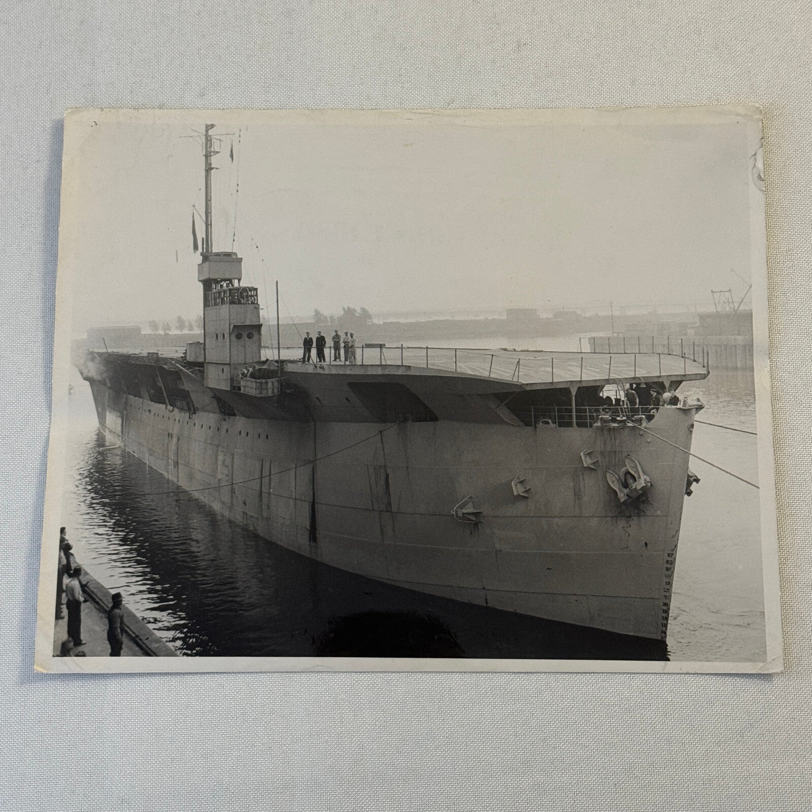 Vintage Ship Boat Photo Photograph Print Aircraft Carrier Empire MacDermott
