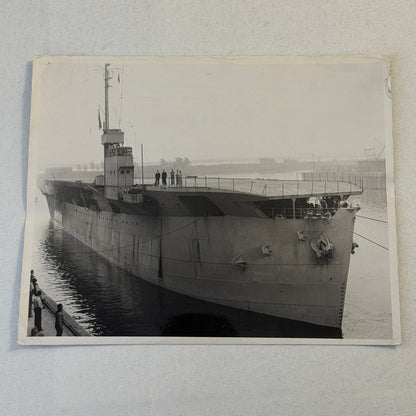 Vintage Ship Boat Photo Photograph Print Aircraft Carrier Empire MacDermott