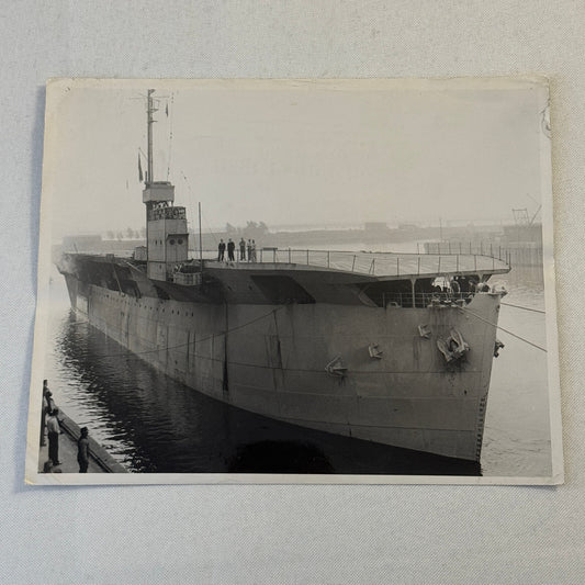 Vintage Ship Boat Photo Photograph Print Aircraft Carrier Empire MacDermott