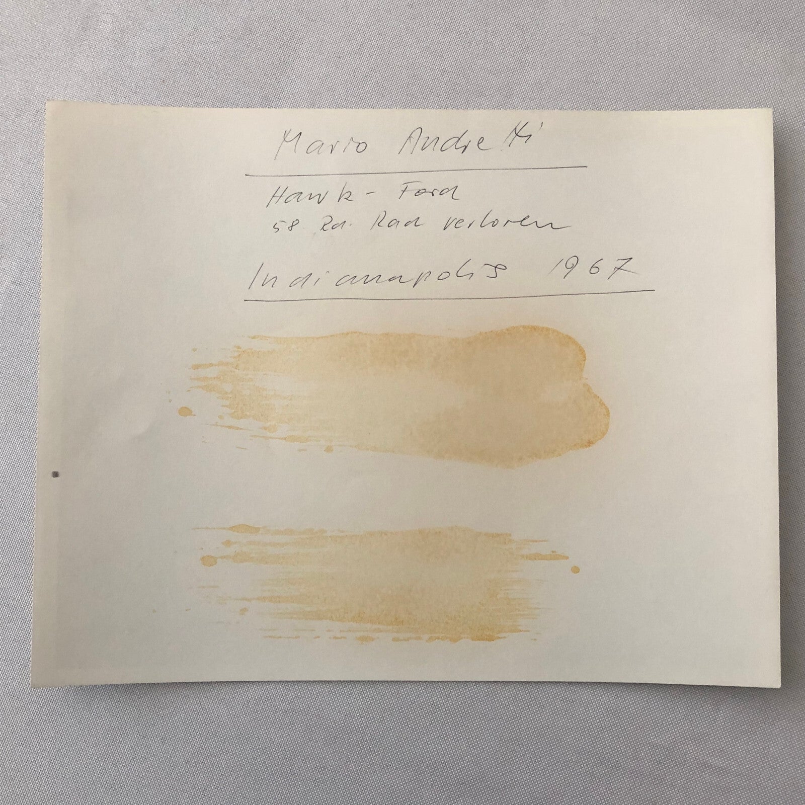 Mario Andretti Indianapolis 500 Indy 500 Racing Photo Photograph 1967 Ford