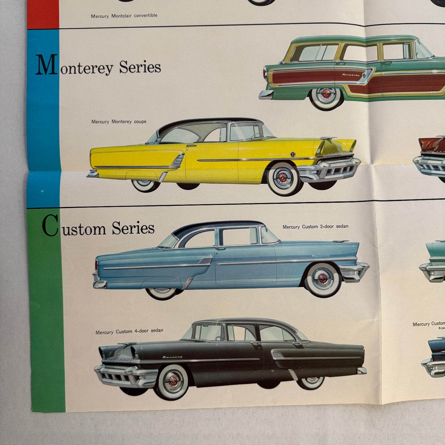 1955 Mercury Car Sales Brochure Catalog Mercury Montclair Monterey Custom