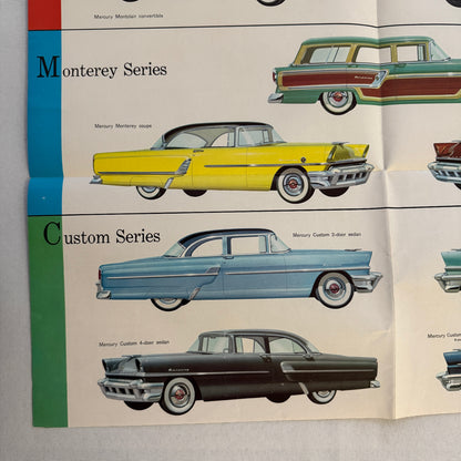 1955 Mercury Car Sales Brochure Catalog Mercury Montclair Monterey Custom