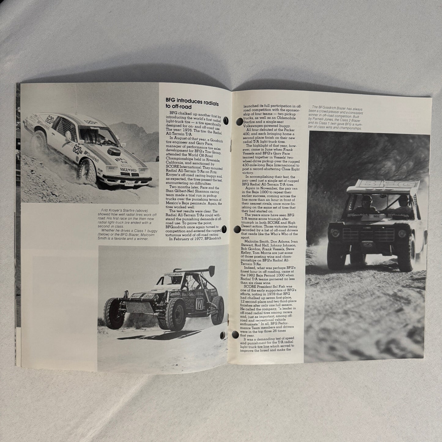BF Goodrich Tire RACING Sales Brochure Catalog Baja 1000 IMSA LeMans Rally