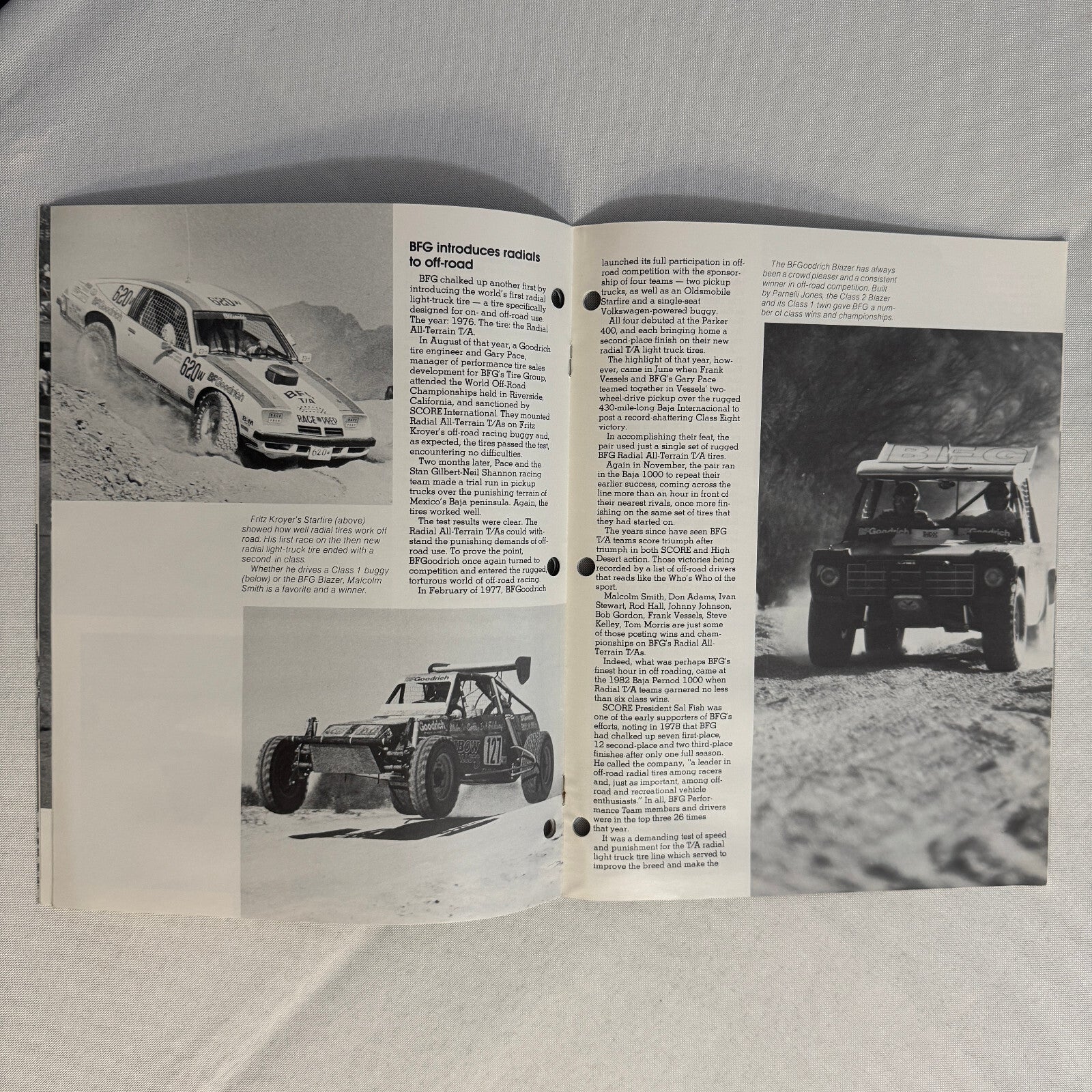 BF Goodrich Tire RACING Sales Brochure Catalog Baja 1000 IMSA LeMans Rally