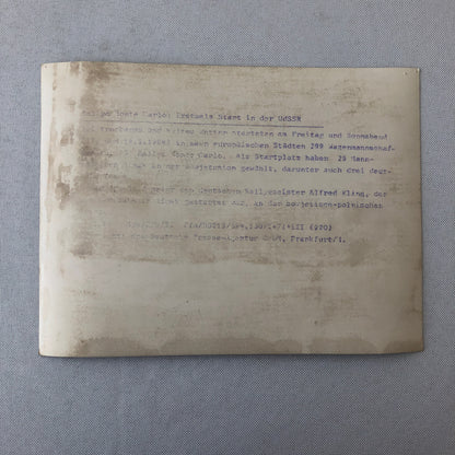 1964 Rallye Monte Carlo Rally DKW Audi Car Press Photo