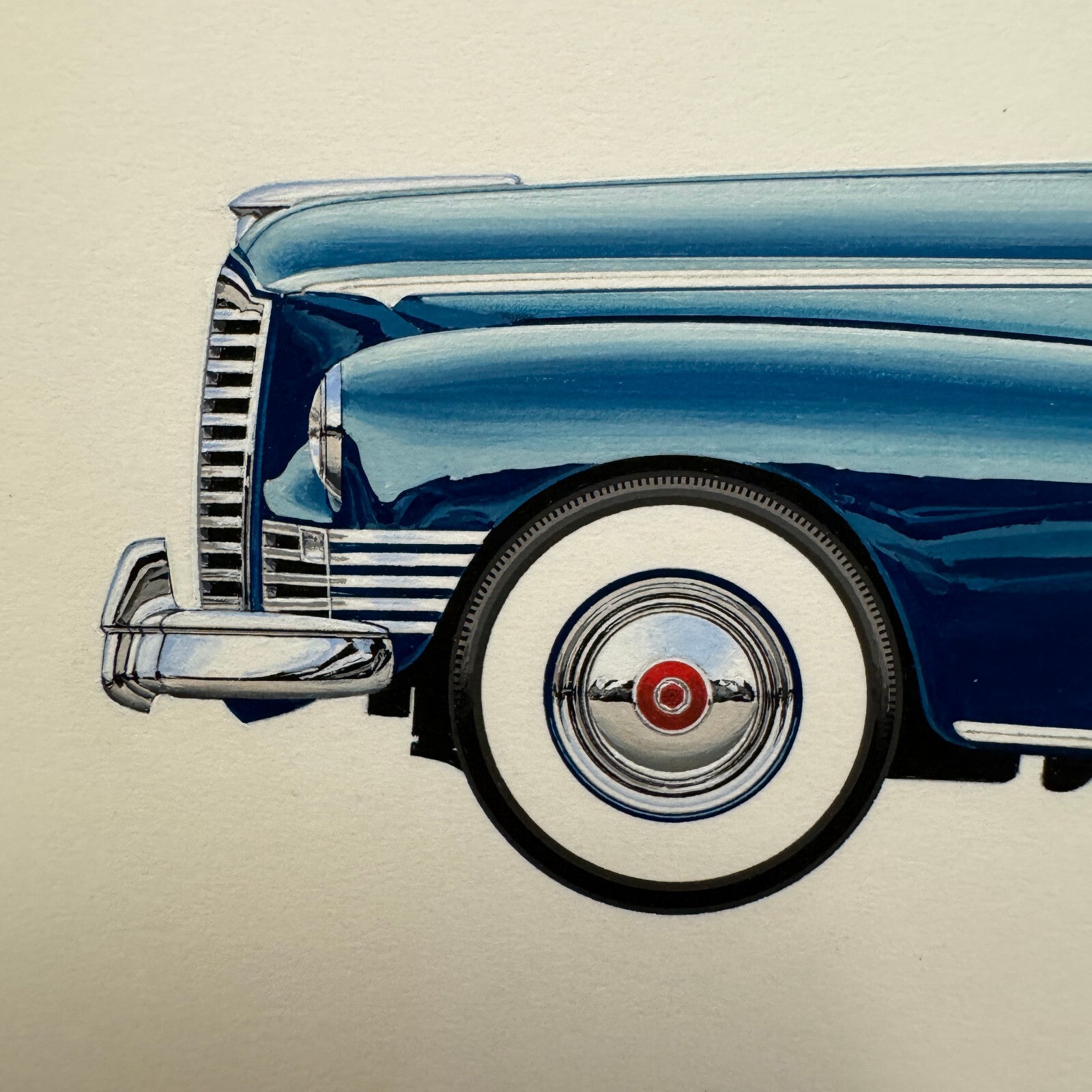 1947 Packard Custom Super Clipper Club Car Illustration Art Drawing Hand Drawn
