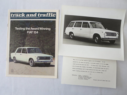 1967 Fiat Press Kit Brochure Photos 124 Station Wagon 124 Sedan - Canadian