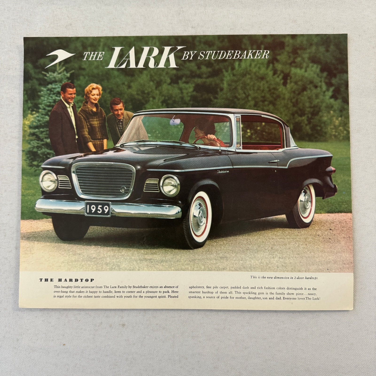 1959 Studebaker Lark Hardtop Car Sales Brochure Catalog Vintage Advertising