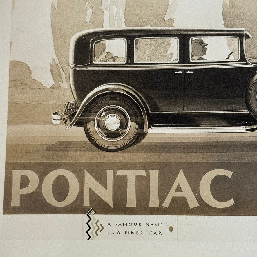 1930 Pontiac Big Six Advertising Photo Photograph Print