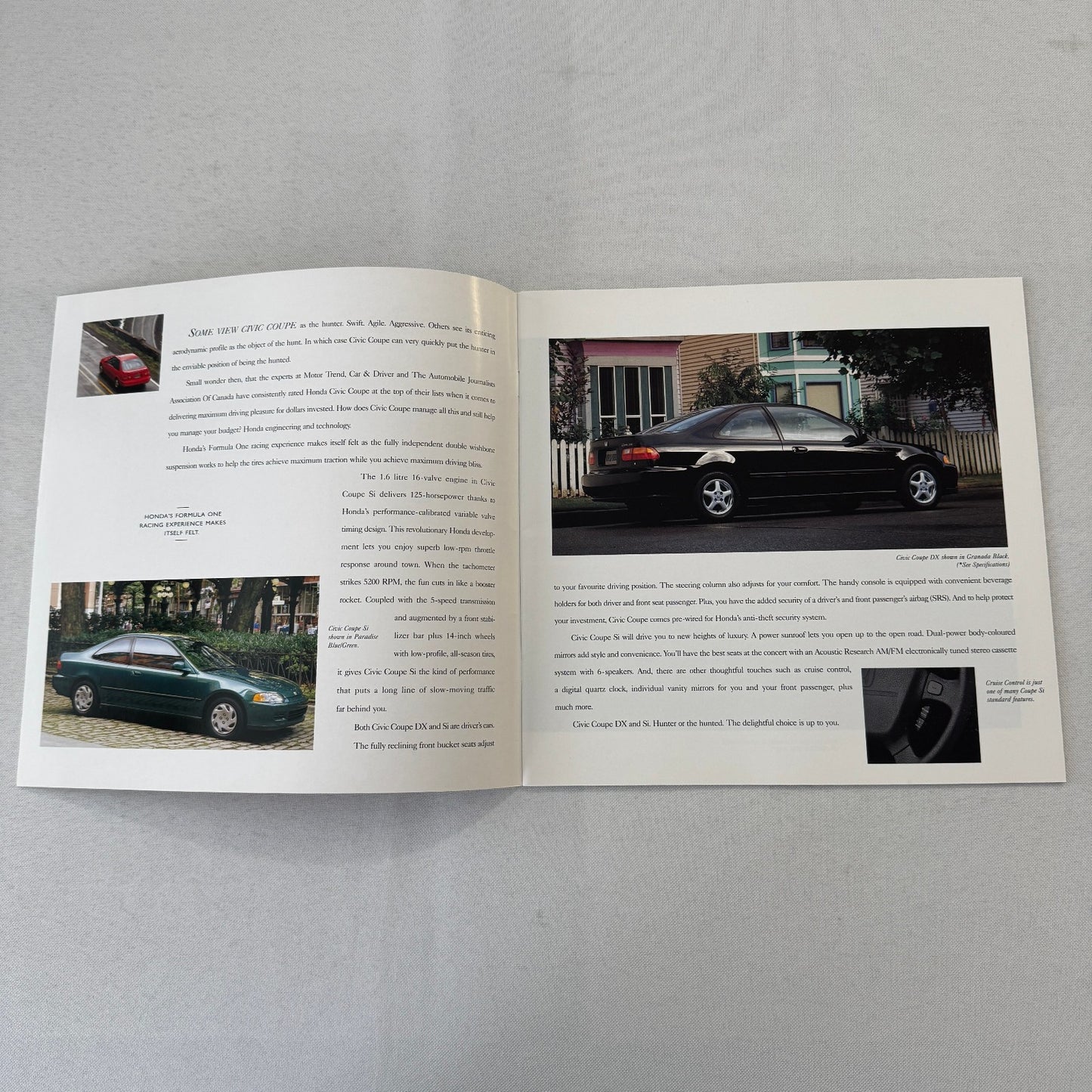 1995 Honda Civic Car Sales Brochure Catalog Hatchback Coupe Sedan Canadian