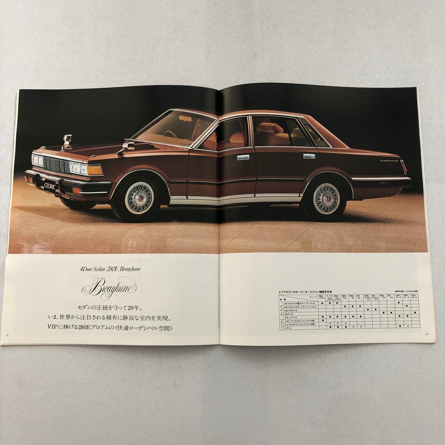 Nissan Cedric Car Sales Brochure Catalog Hardtop Sedan Wagon JAPANESE JDM