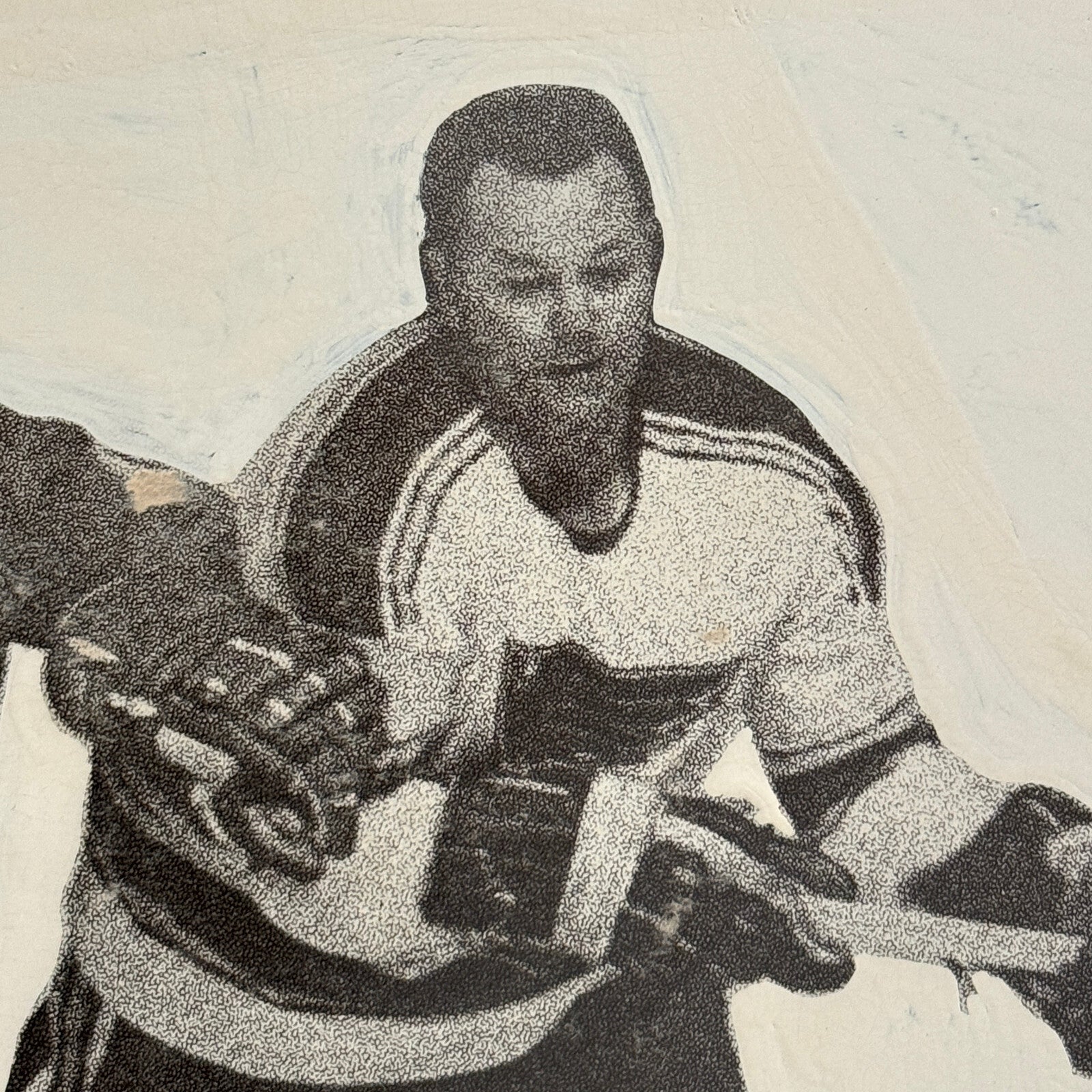 Hockey Player Photo Photograph Vintage Mockup Alex Delvecchio Doug Harvey