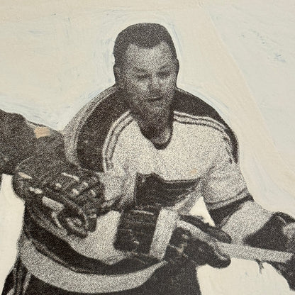 Hockey Player Photo Photograph Vintage Mockup Alex Delvecchio Doug Harvey
