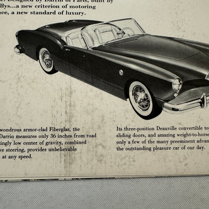 1954 Kaiser Car Sales Brochure Catalog Vintage Kaiser Darrin Manhattan Special