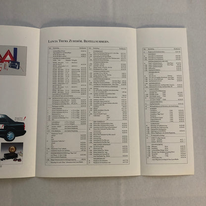 Lancia Thema Factory Accessories Car Sales Brochure Catalog German Text