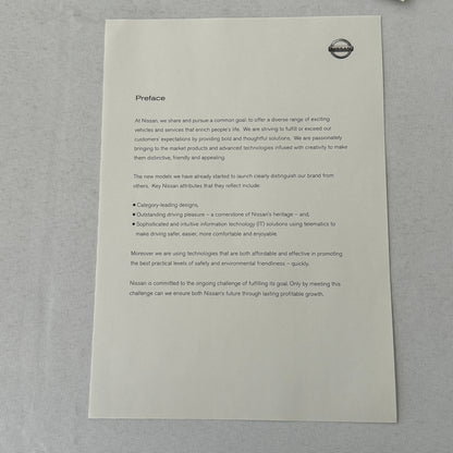 Nissan Tokyo Motor Show Concept Car Press KIt Brochure with CD Fairlady Z Nails
