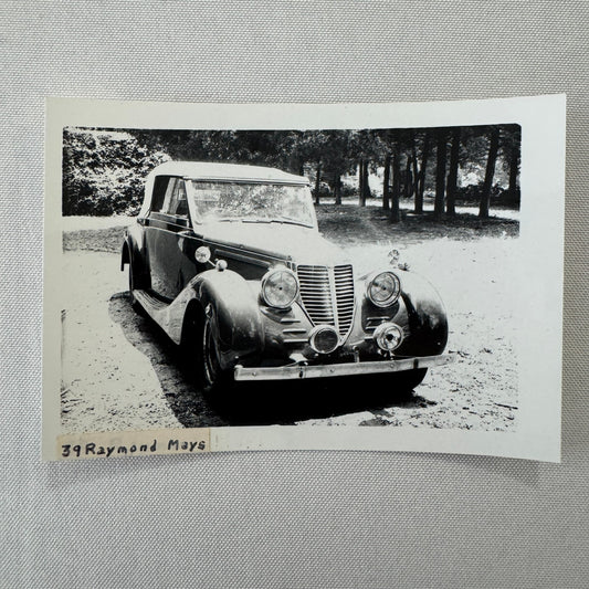 1939 Raymond Mays Car Photo Automobile Photograph Vintage