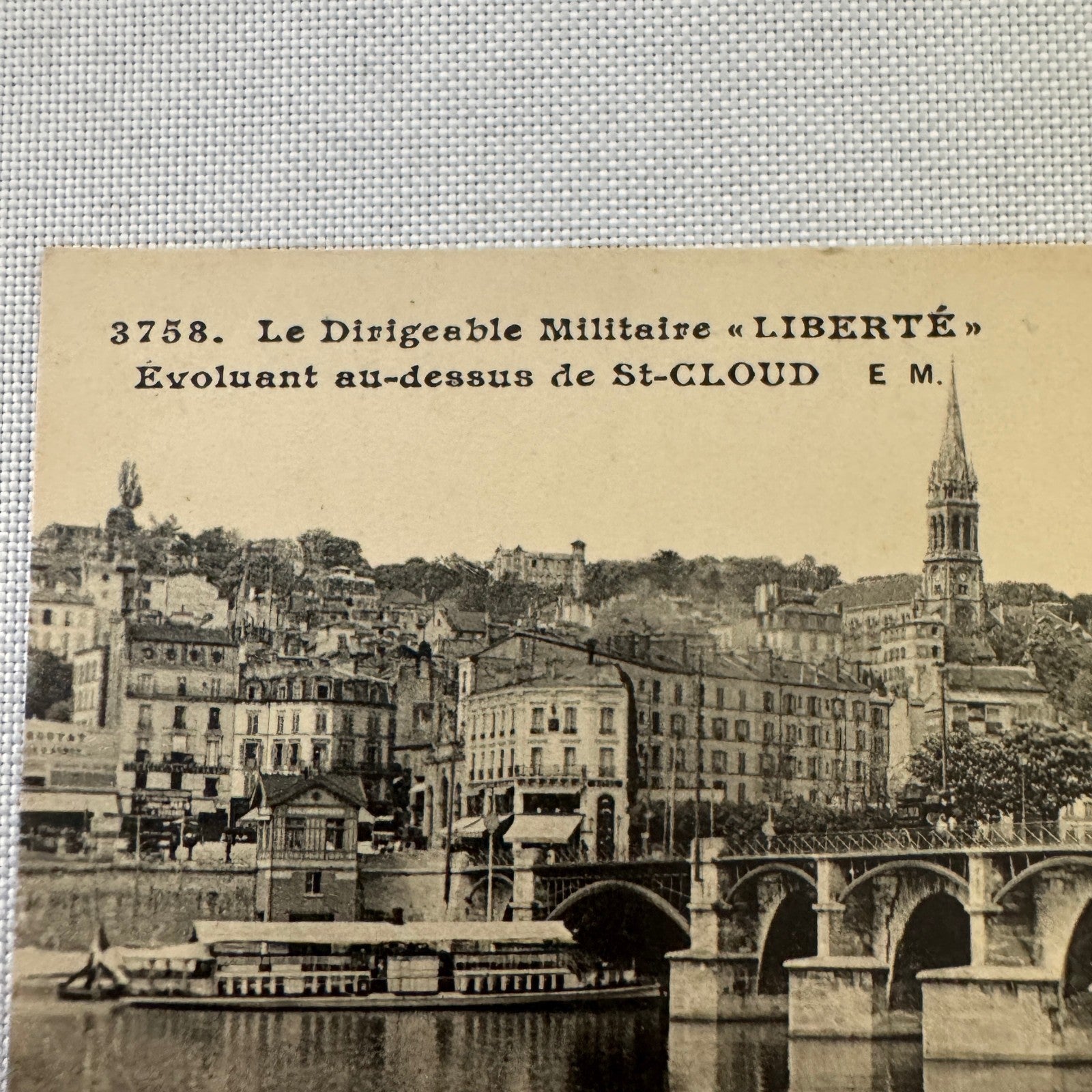 Vintage Military Zeppelin Airship Dirigible Postcard Post Card French Liberte