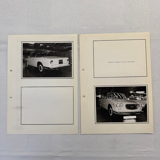 Lancia Flavia Cabriolet Convertible Car at Autoshow Photo Photograph Lot Vintage