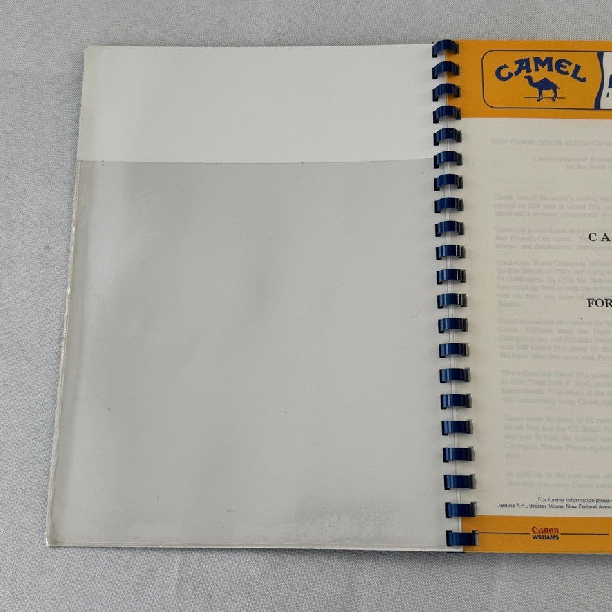 Camel Formula One Racing Press Kit Brochure Nelson Piquet Nigel Mansell 1991