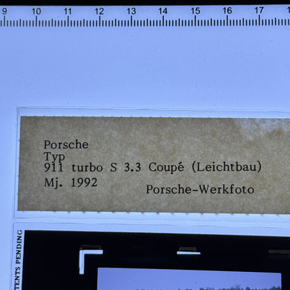 1992 Porsche 911 Turbo S 3.3 Coupe Leichtbau Film Photo Slide Transparency