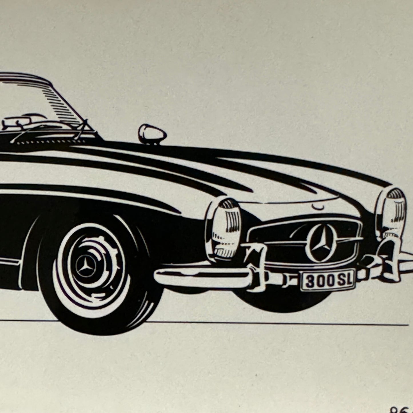 Vintage Mercedes 300SL 300 SL Roadster Convertible Photo Photograph Lot 2x