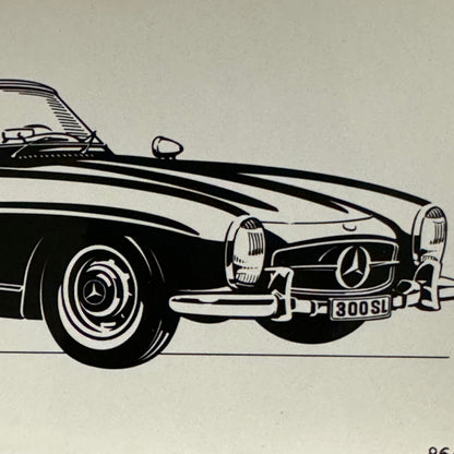 Vintage Mercedes 300SL 300 SL Roadster Convertible Photo Photograph Lot 2x