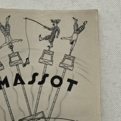 Vintage Circus Act Photo Photograph Card 2 Massot Acrobatic Act Acrobat