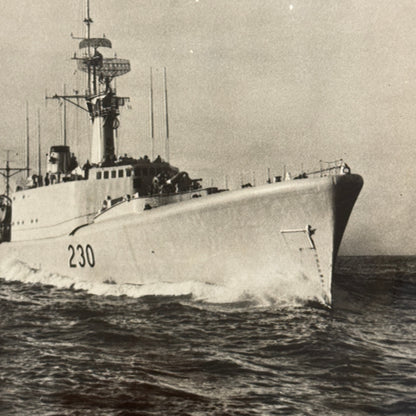 Royal Canadian Navy Ship HMCS Margaree Vintage Press Photo Photograph 1958 Boat
