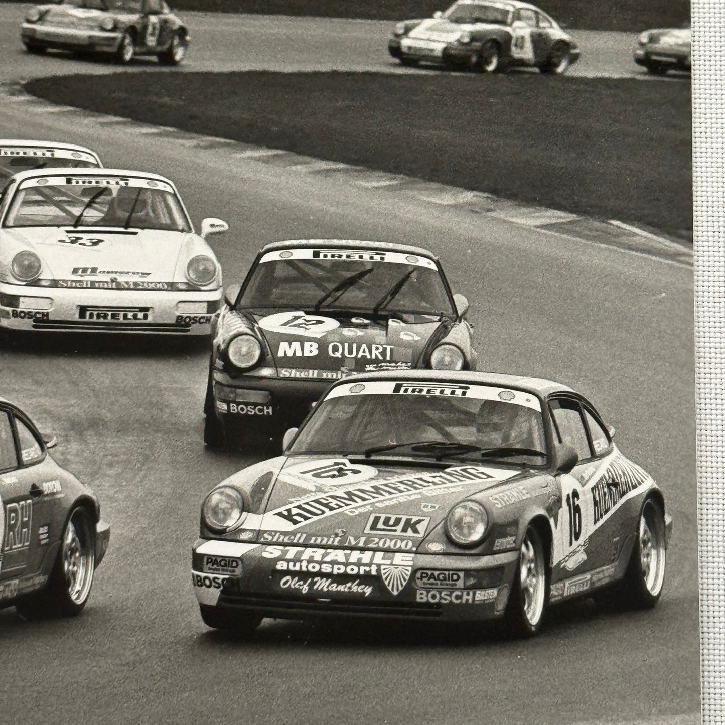 Porsche Racing press Photograph Rally Monte Carlo 911 1992 Porsche Carrera Cup